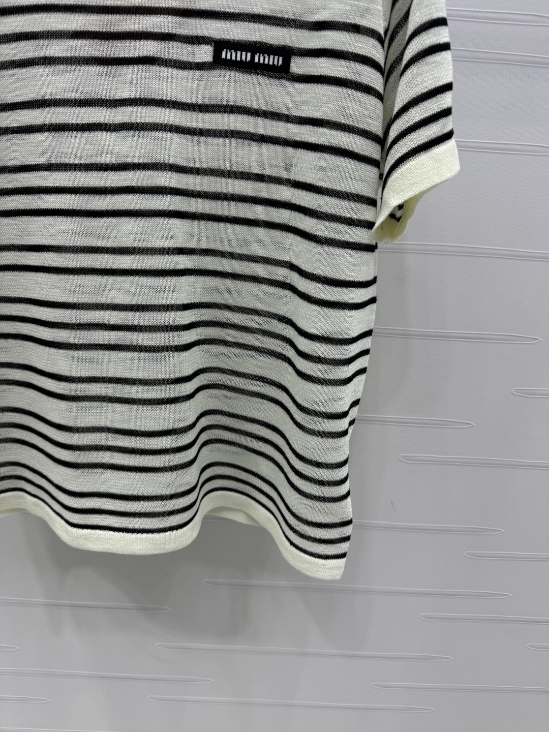 Miu Mi Round Neck Striped Knitted Short Sleeve Top 7 cmp i1745948957396 4021 0 5