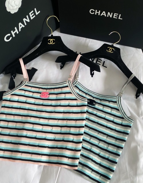 Chanel Striped Knit Tank Top - Spring/Summer 2025 Collection 1 Chanel Striped Knit Tank Top - Spring/Summer 2025 Collection