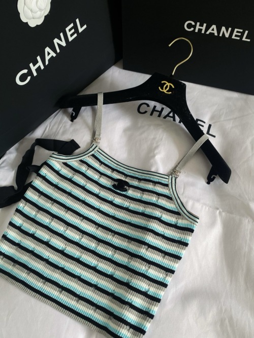 Chanel Striped Knit Tank Top - Spring/Summer 2025 Collection 1 Chanel Striped Knit Tank Top - Spring/Summer 2025 Collection