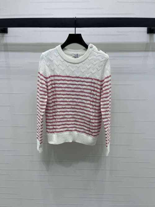 Chanel Striped Knit Sweater, Early Autumn 2025 Collection, Wool, Round Neck 1 Chanel Striped Knit Sweater, Early Autumn 2025 Collection, Wool, Round Neck