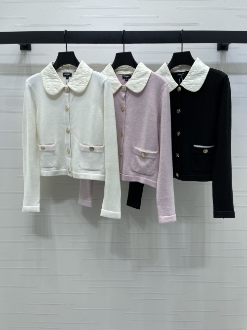 Chanel Fall 2025 Knit Cardigan - Wool Blend, Long Sleeve, Double C Buttons 1 Chanel Fall 2025 Knit Cardigan - Wool Blend, Long Sleeve, Double C Buttons