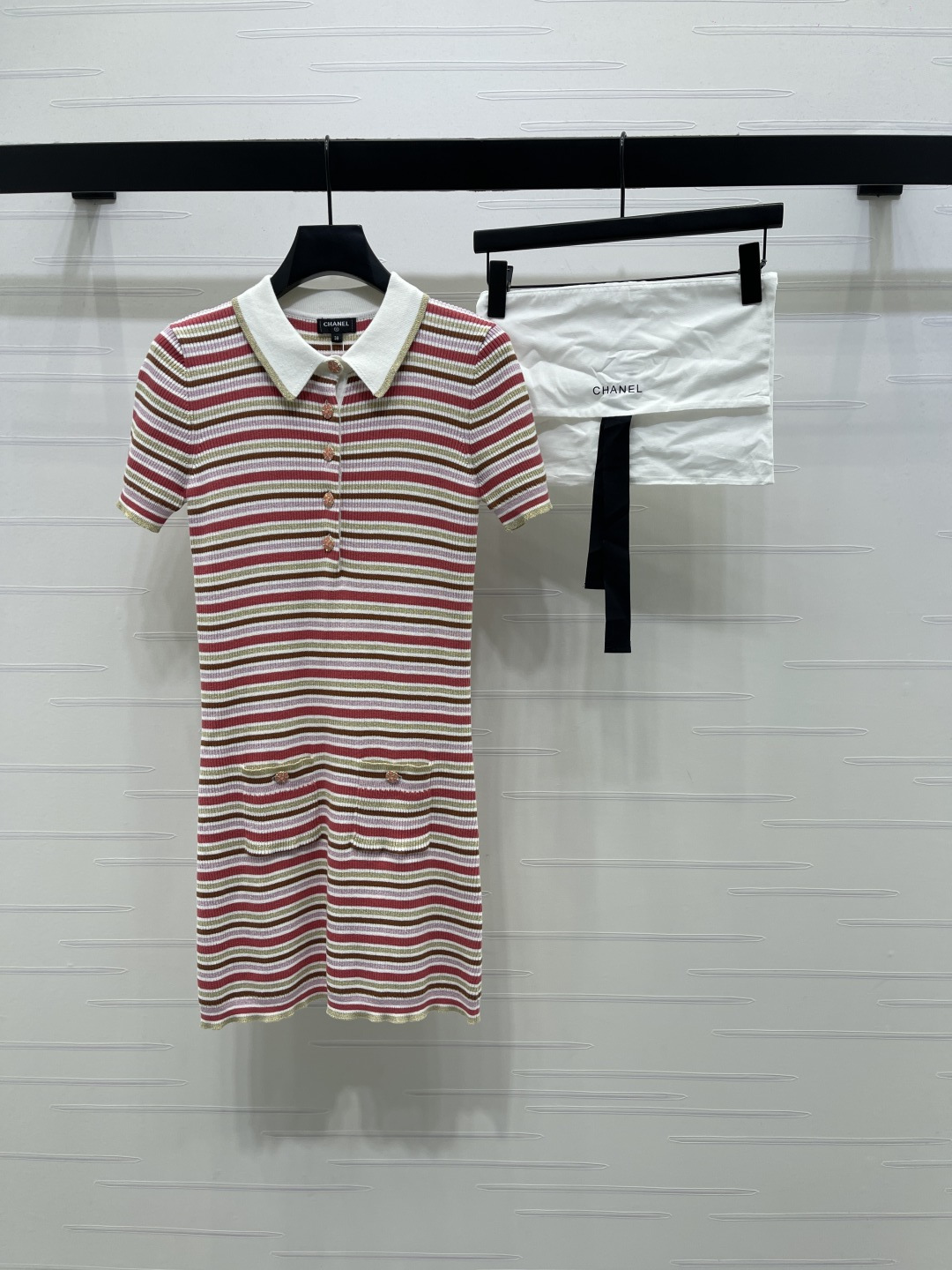 샤넬 여성 스트라이프 반팔 셔츠 원피스 레플리카 6293 Chanel Women Dress