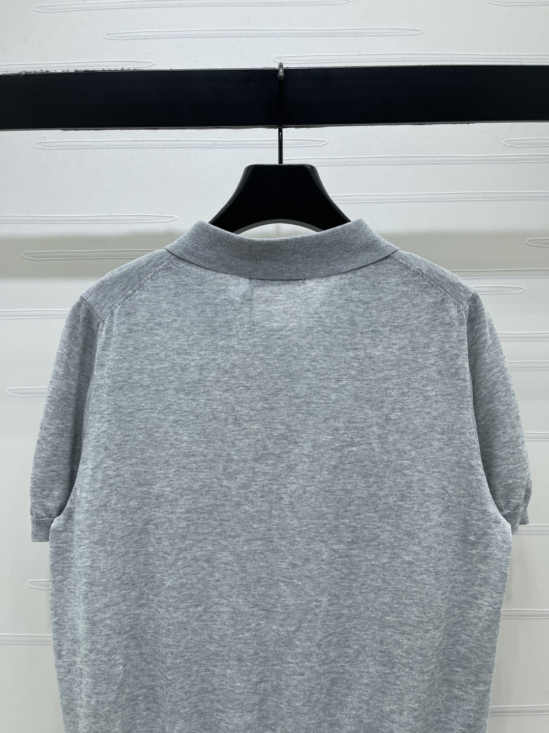 미우미우 카라 아이스 실크 니트 반팔 셔츠 상세 이미지 7