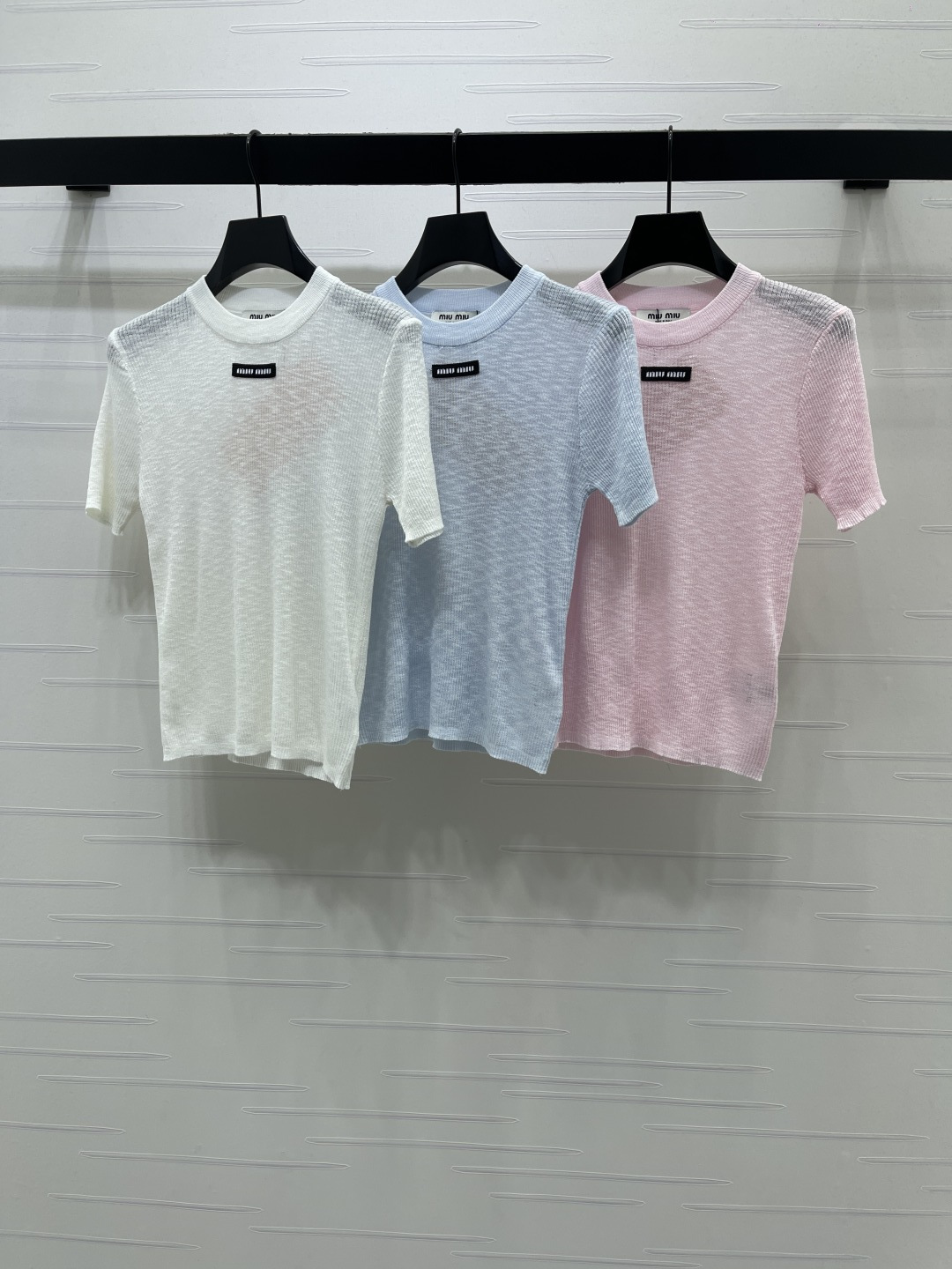 미우미우 여성 반팔 101740 Miu Miu T Shirt