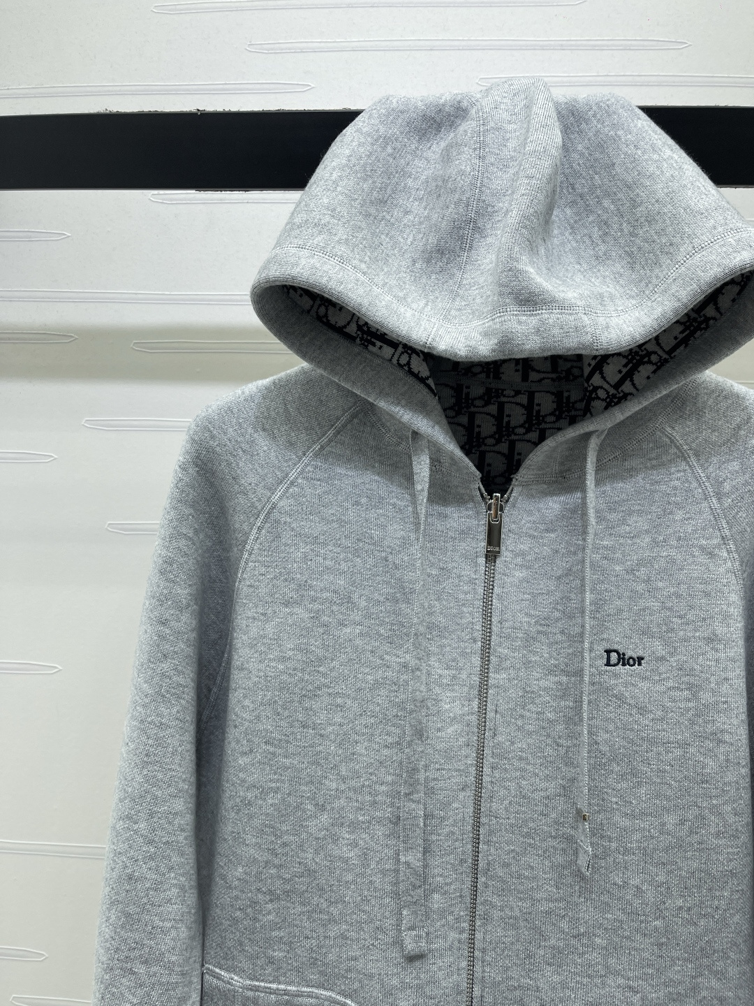 DIOR Embroidered Logo Reversible Hoodie Zip Jacket