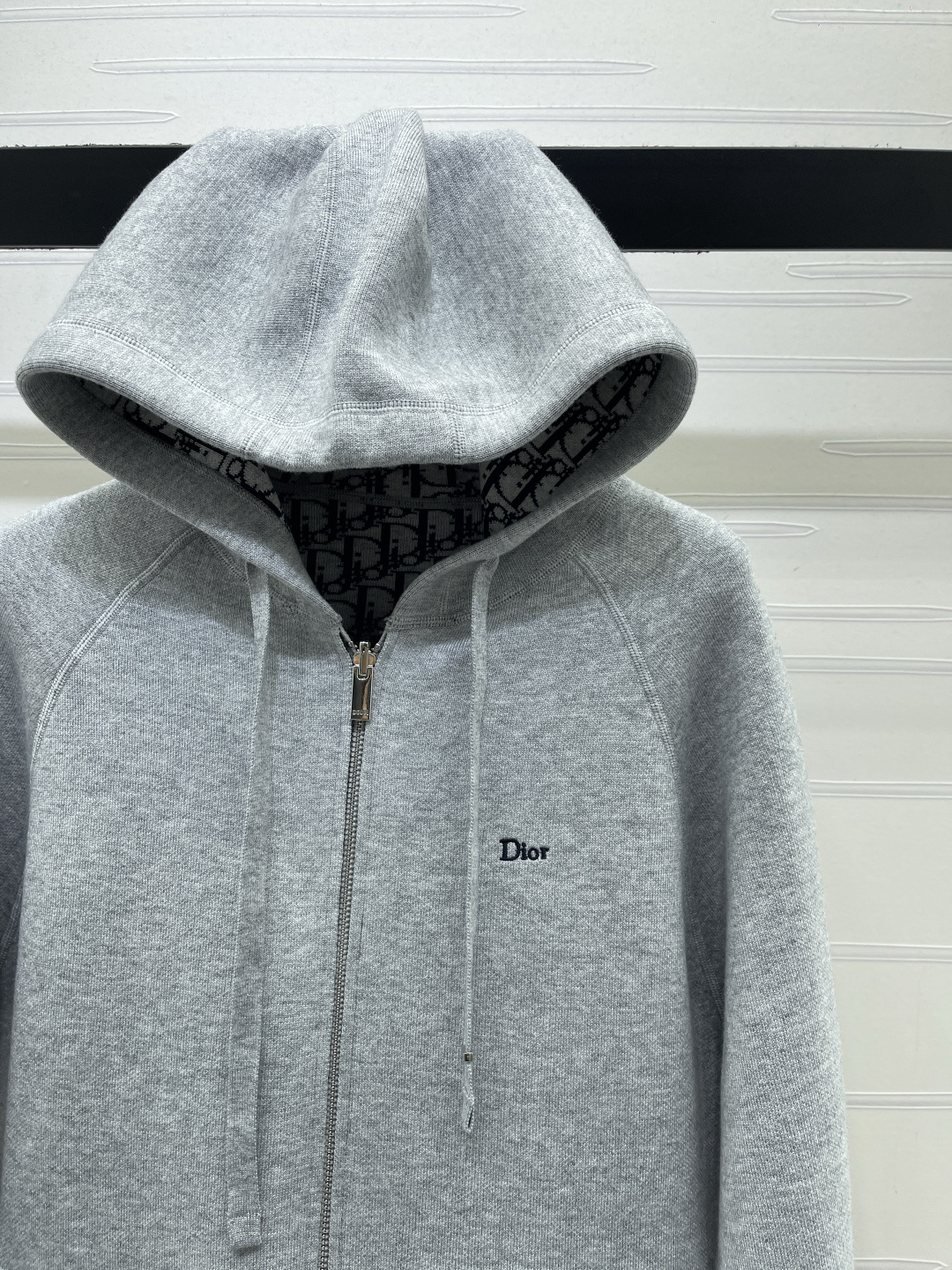 DIOR Embroidered Logo Reversible Hoodie Zip Jacket