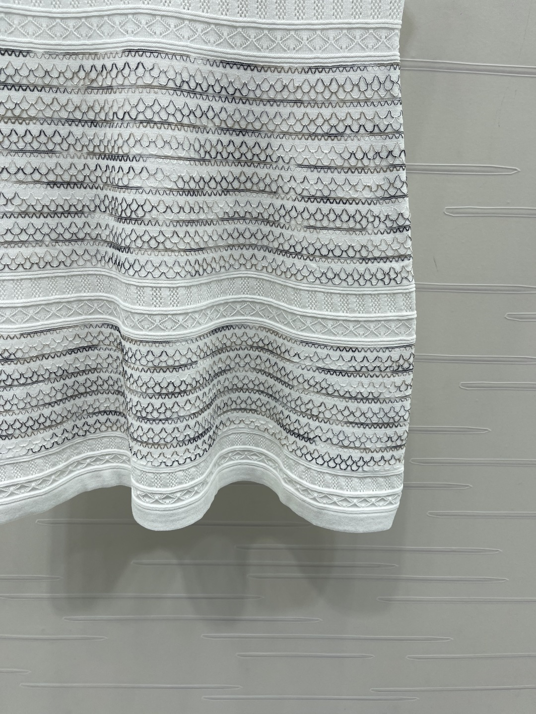 Chanel Hollow Knit Sleeveless A-line Mini Dress