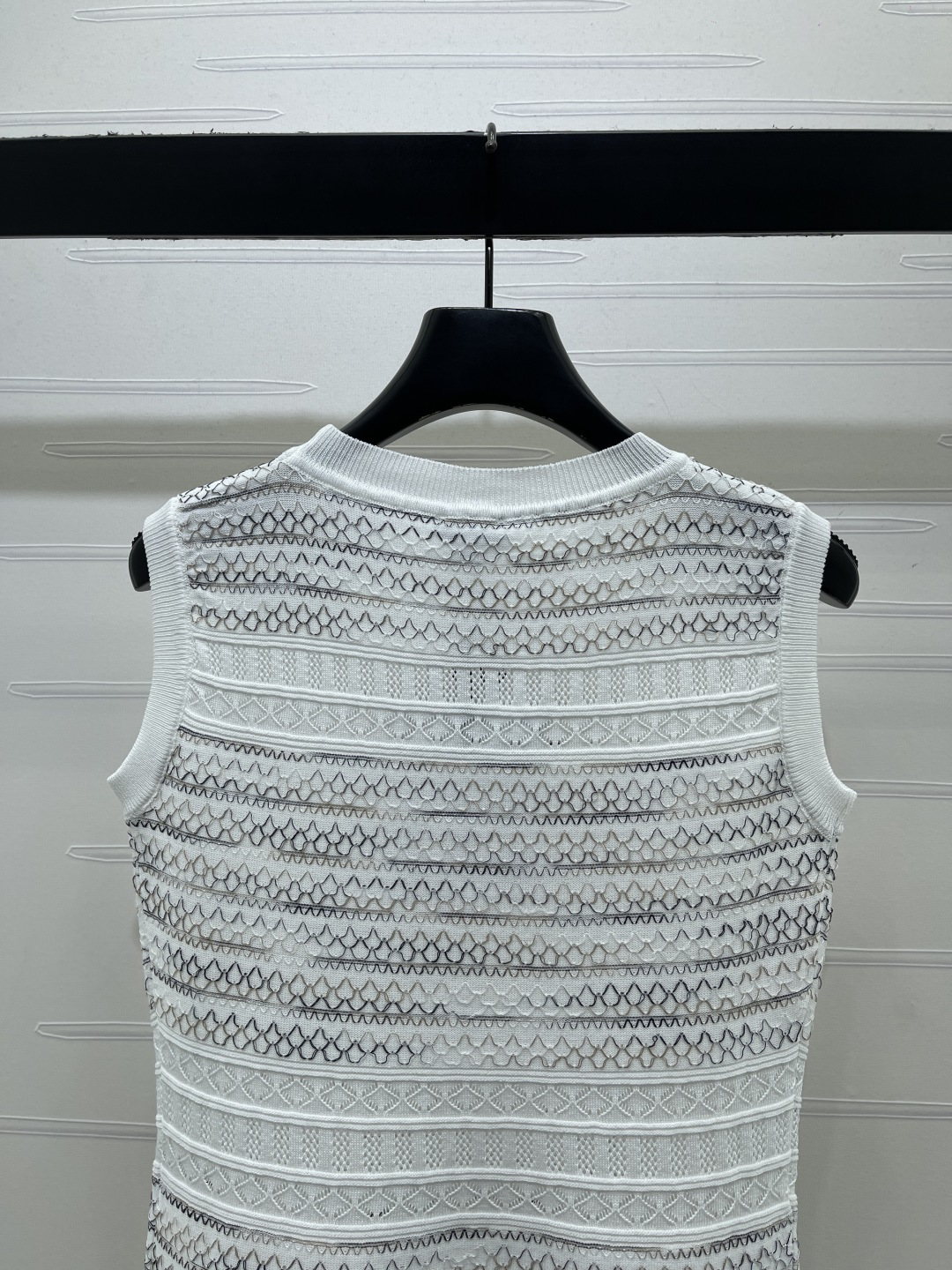 Chanel Hollow Knit Sleeveless A-line Mini Dress