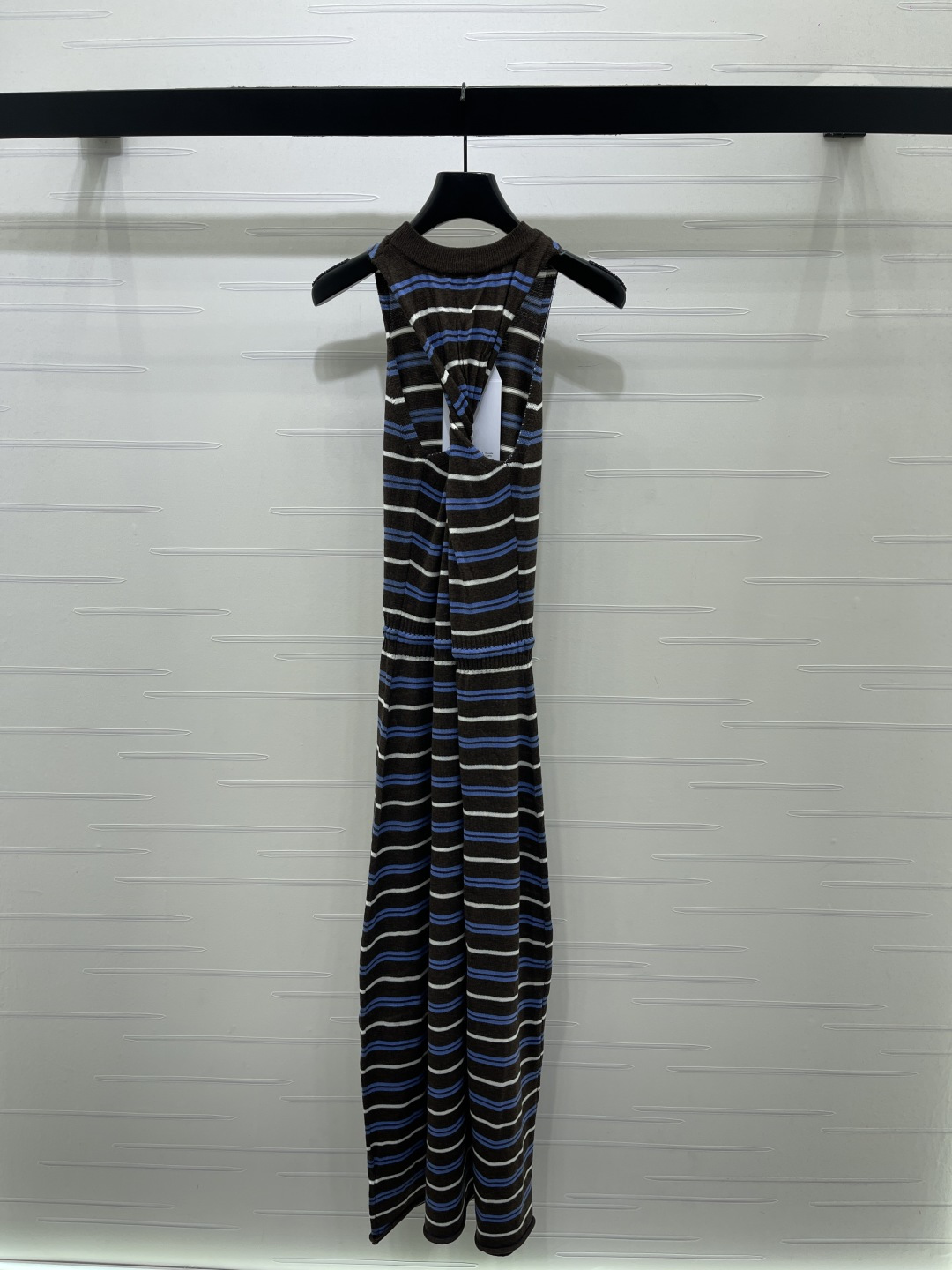 Chanel Sleeveless Knit Drawstring Maxi Dress