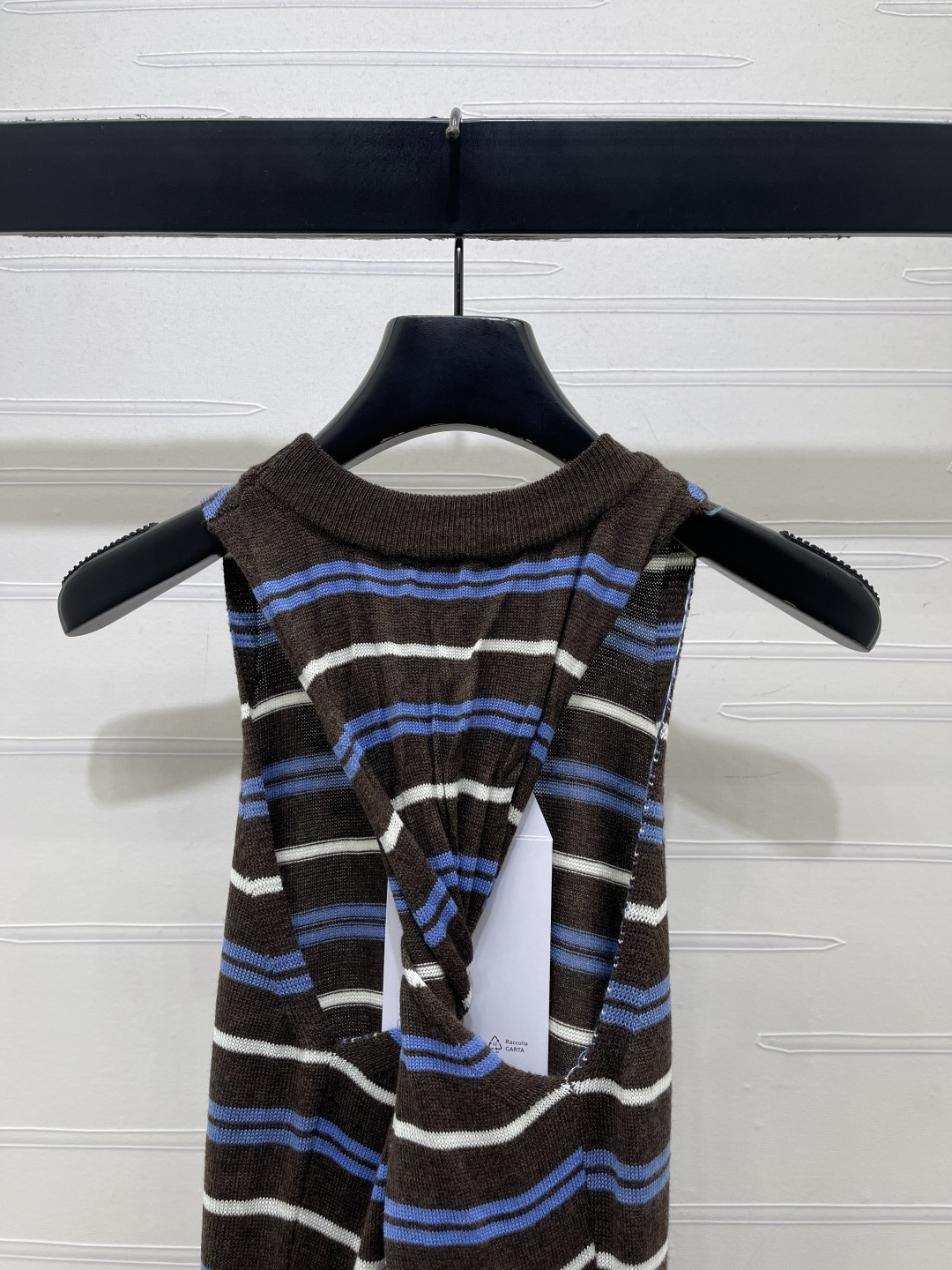 Chanel Sleeveless Knit Drawstring Maxi Dress