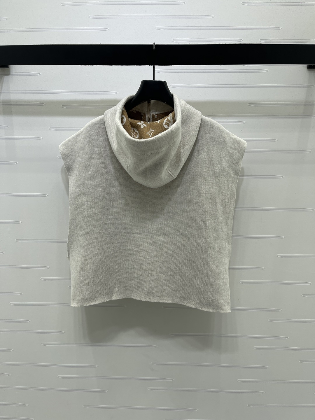 LV Reversible Hooded Sleeveless Zip Vest
