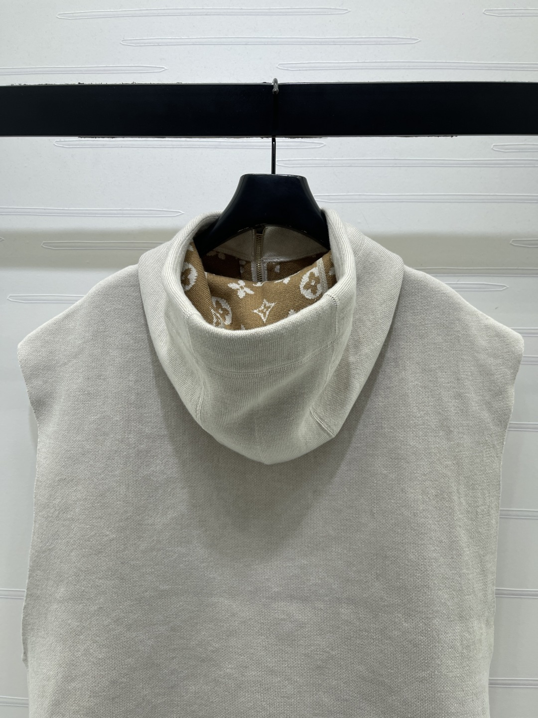 LV Reversible Hooded Sleeveless Zip Vest