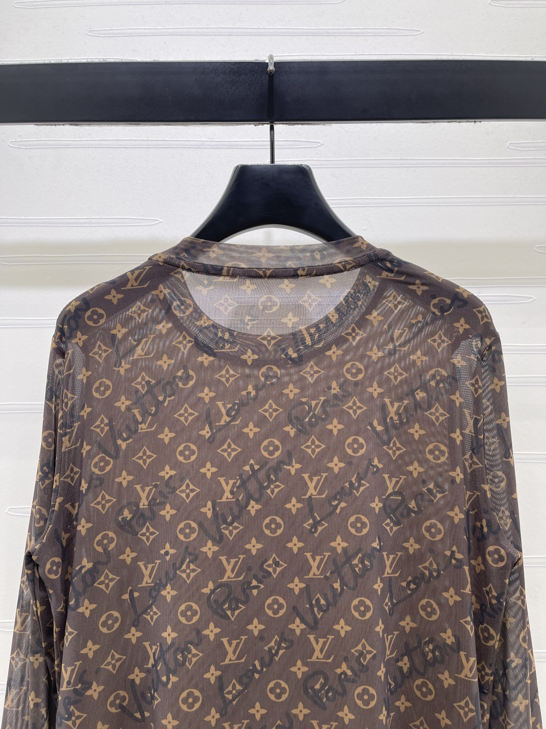louis vuitton monogram lined mesh top