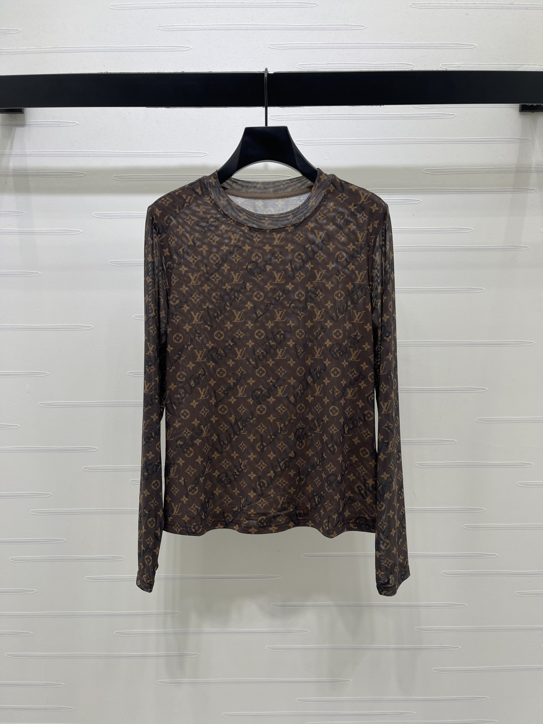 louis vuitton monogram lined mesh top