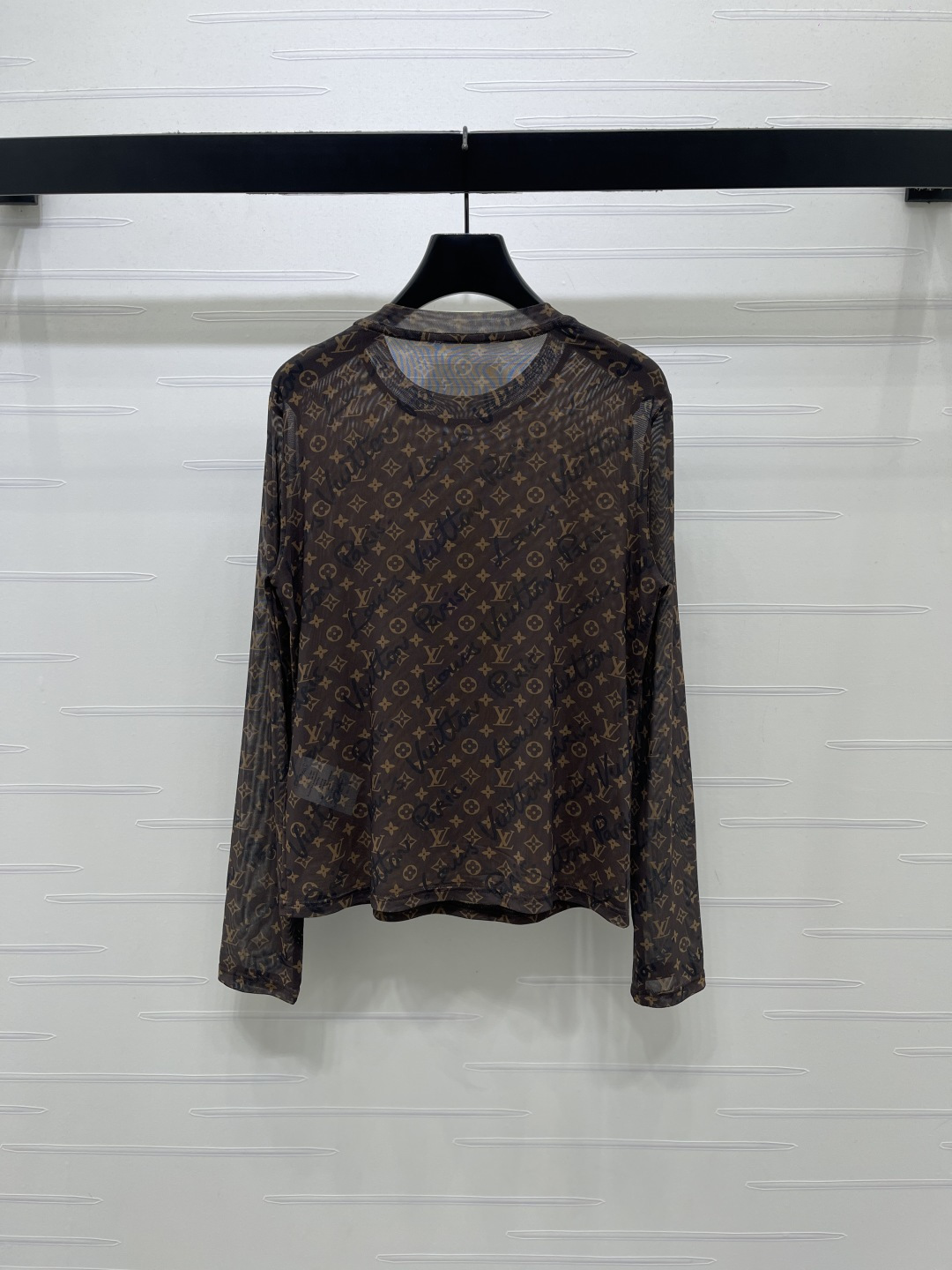 louis vuitton monogram lined mesh top