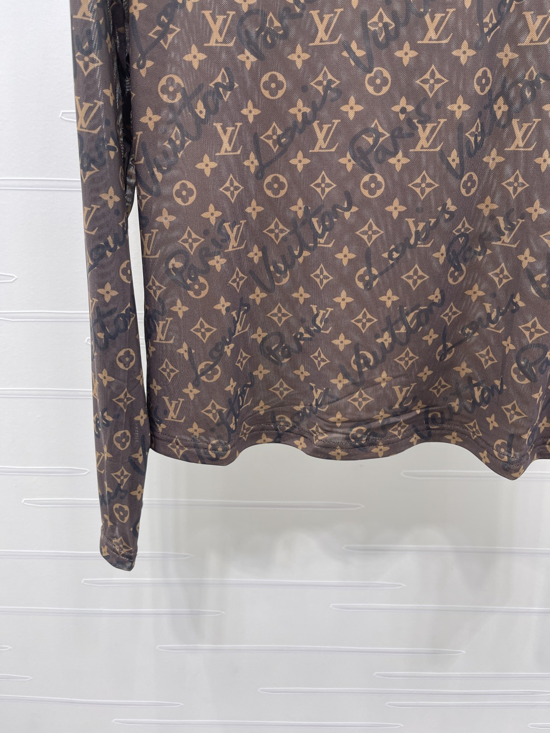 louis vuitton monogram lined mesh top