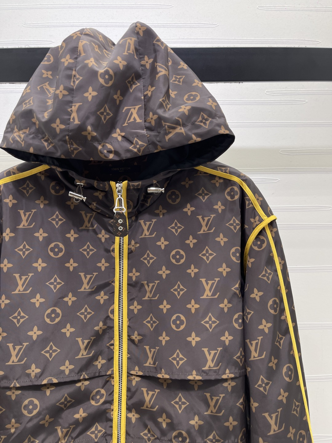 louis vuitton monogram nylon hooded jacket