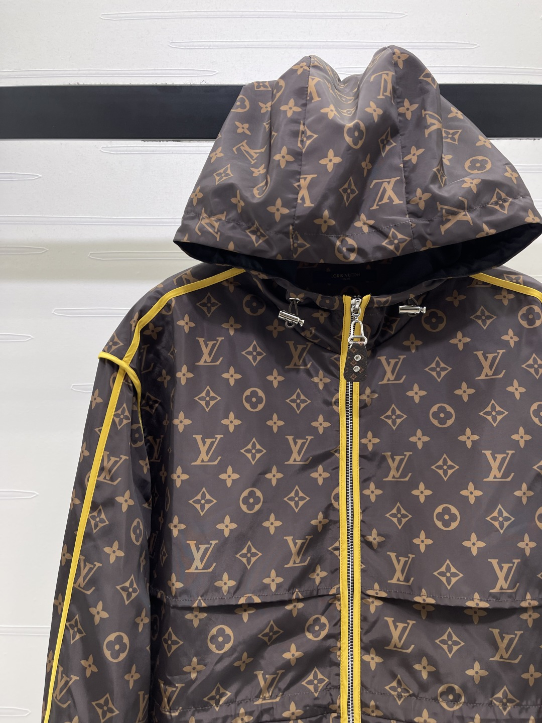 louis vuitton monogram nylon hooded jacket