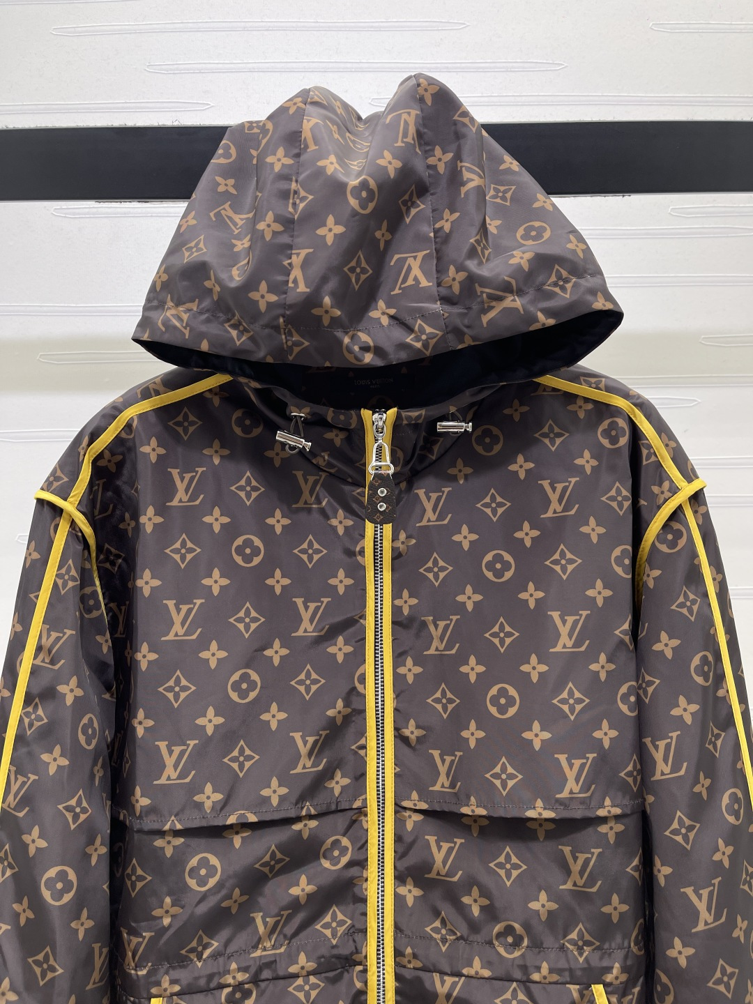 louis vuitton monogram nylon hooded jacket