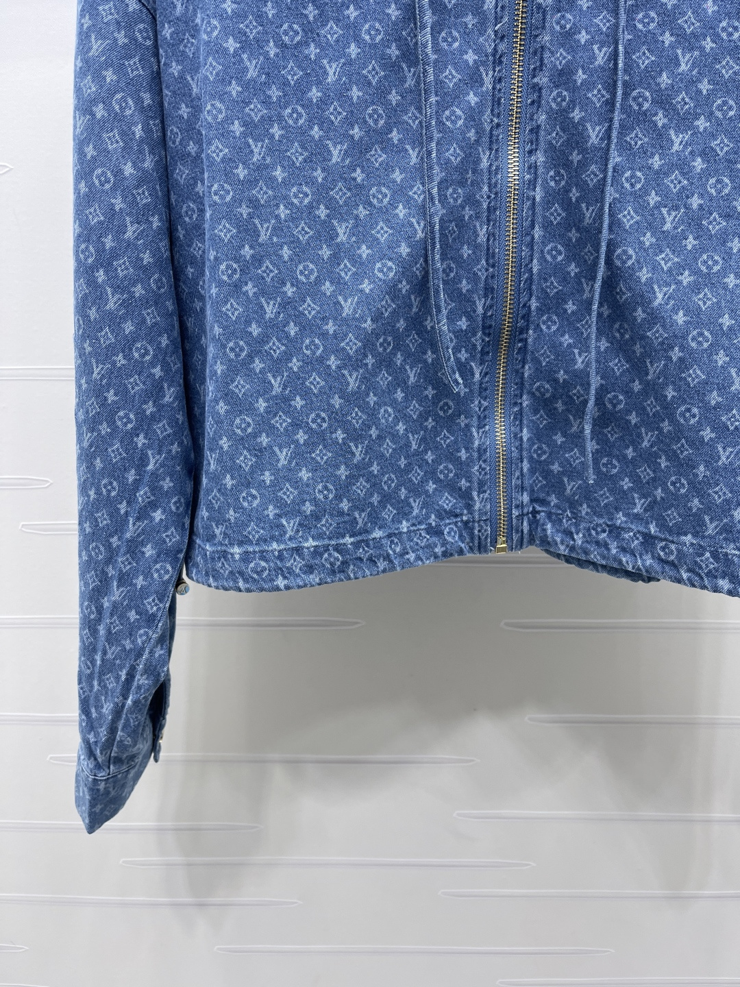 louis vuitton monogram denim zip hoodie