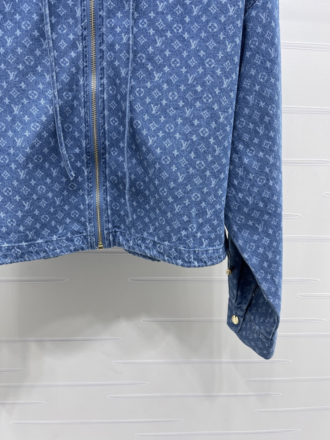 louis vuitton monogram denim zip hoodie