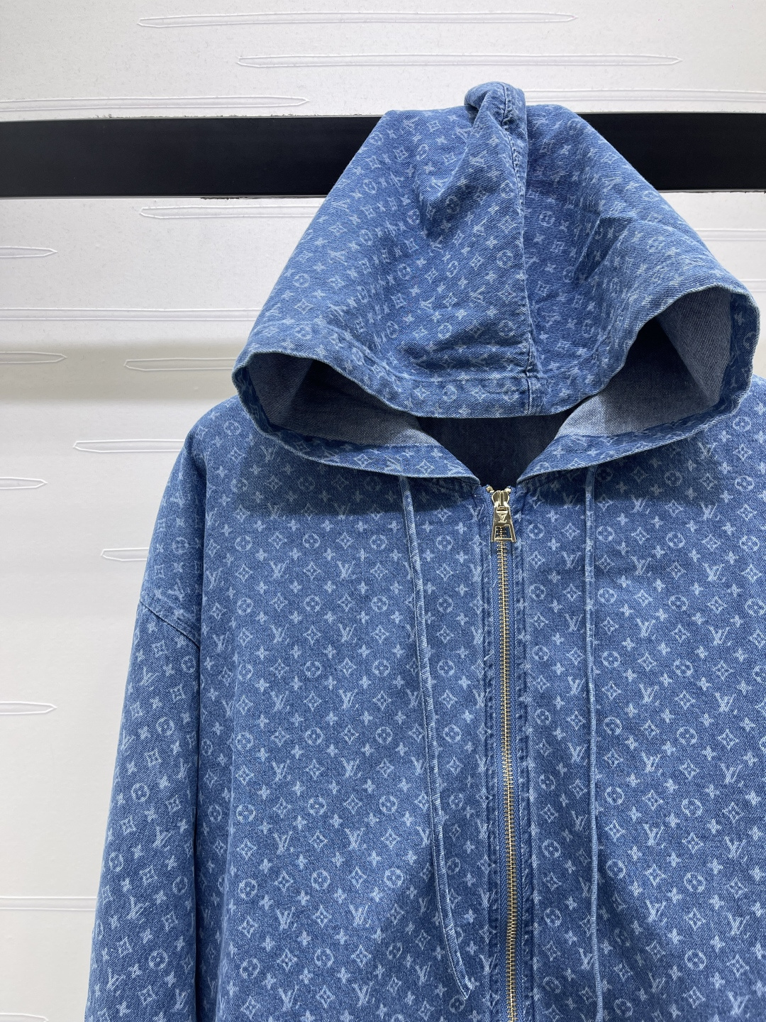 louis vuitton monogram denim zip hoodie