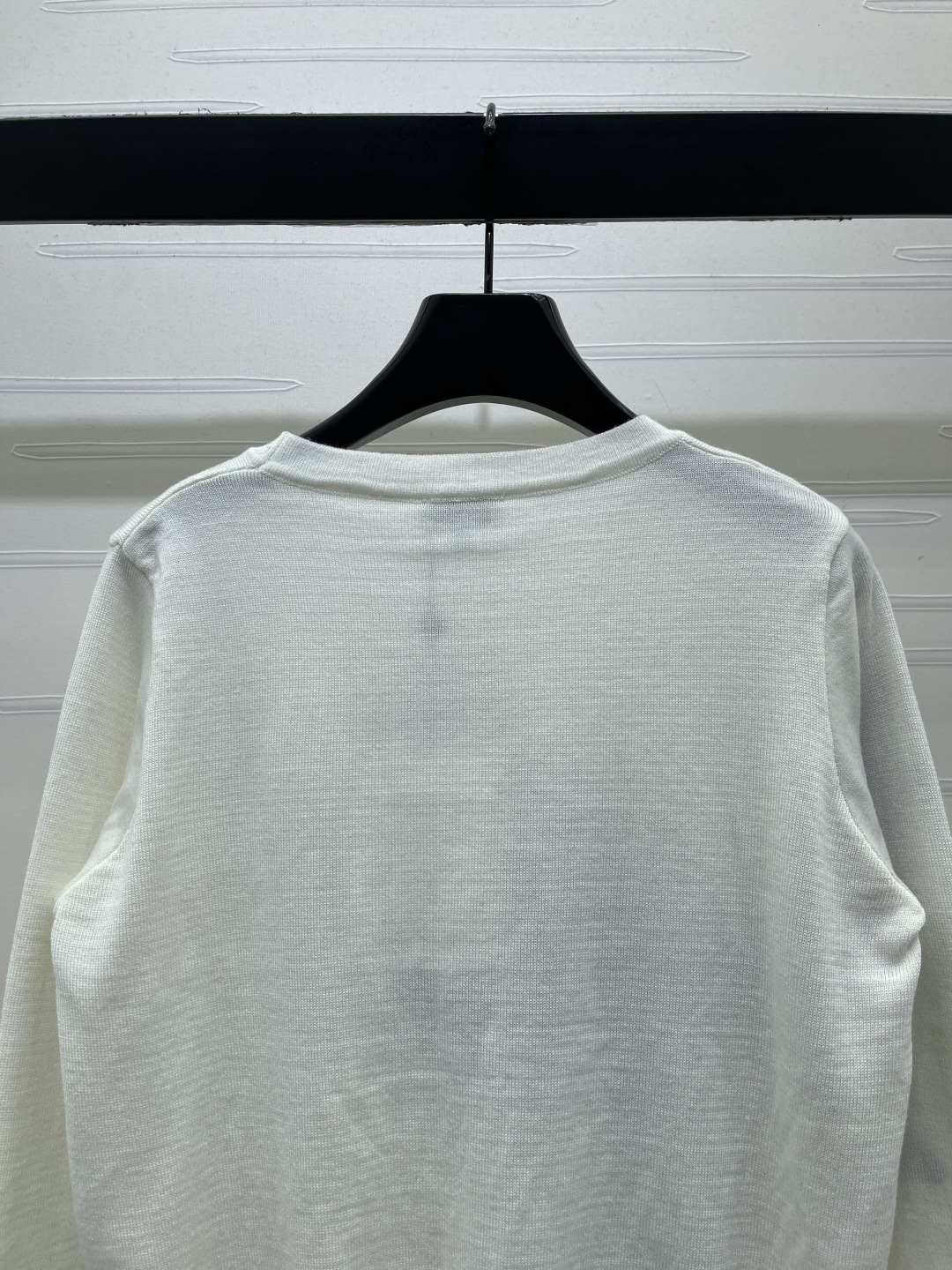chanel oversized bow motif crew neck knit sweater