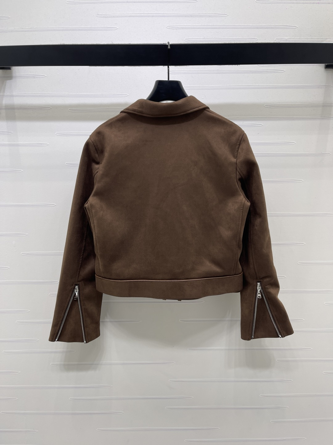 louis vuitton belted suede biker jacket