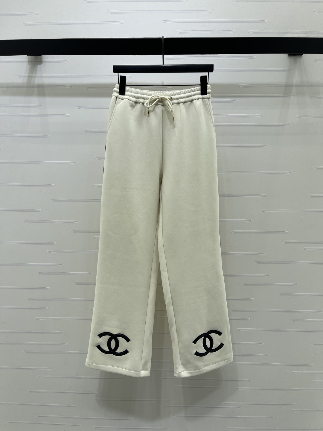 chanel double c embroidered zip jacket pants set