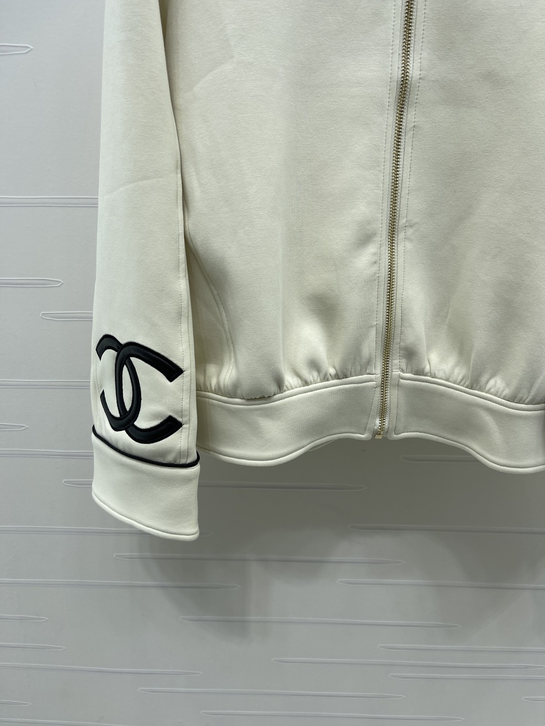 chanel double c embroidered zip jacket pants set