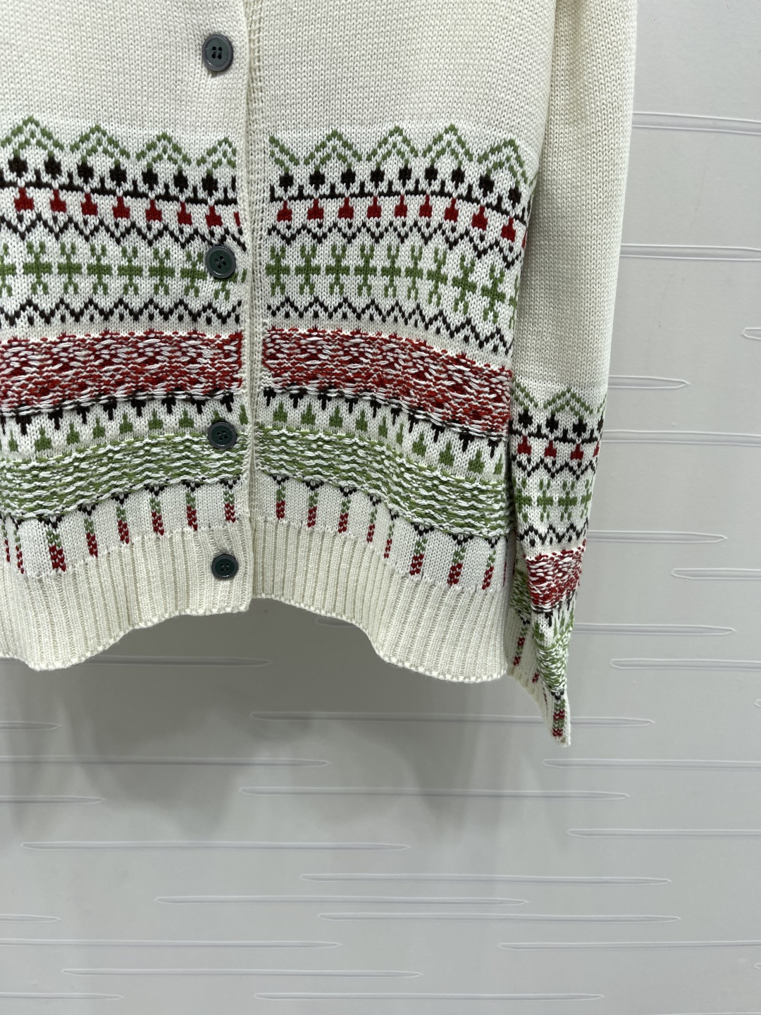 chanel snowflake jacquard knit cardigan