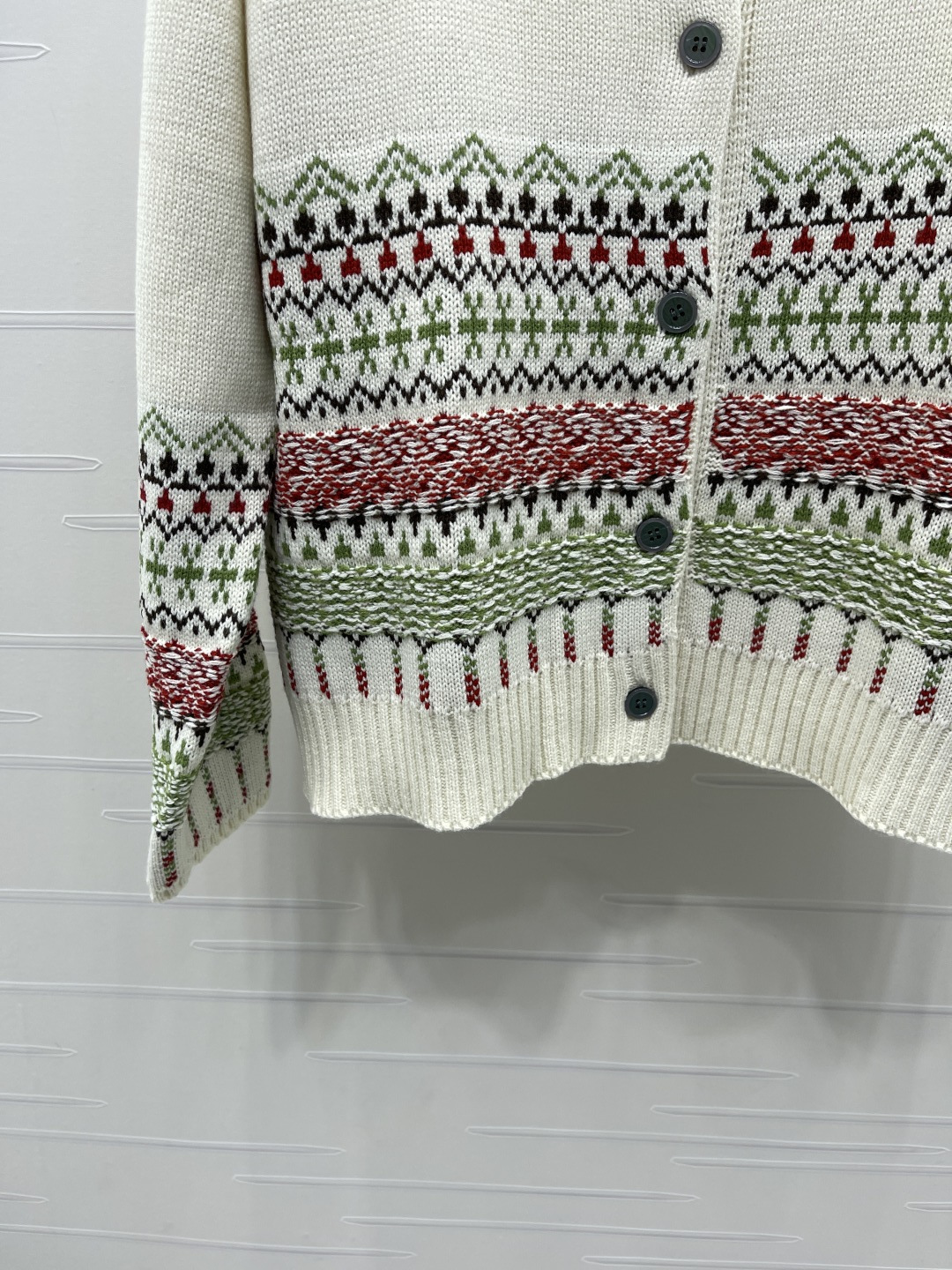 chanel snowflake jacquard knit cardigan