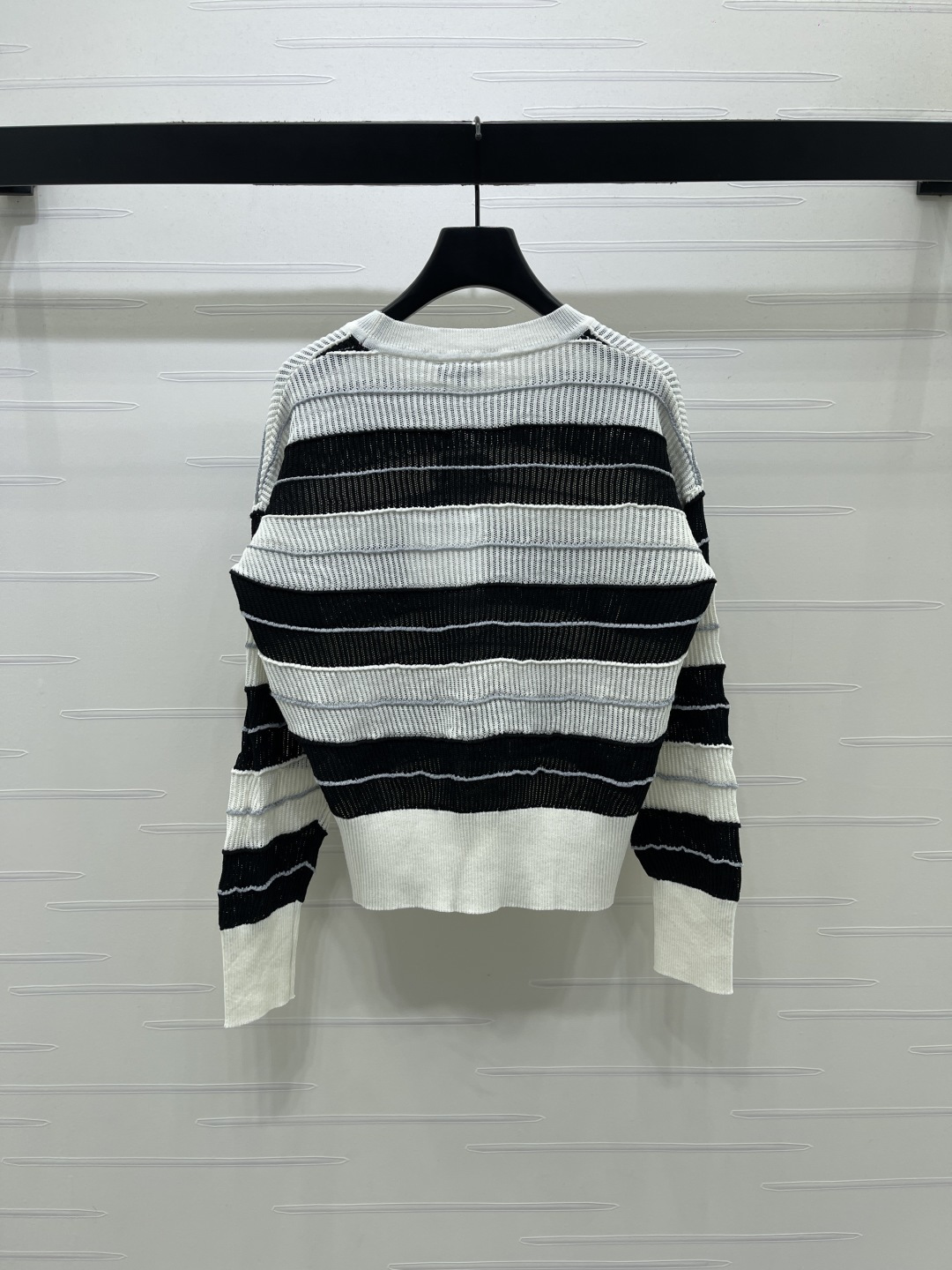 chanel double c striped knit sweater