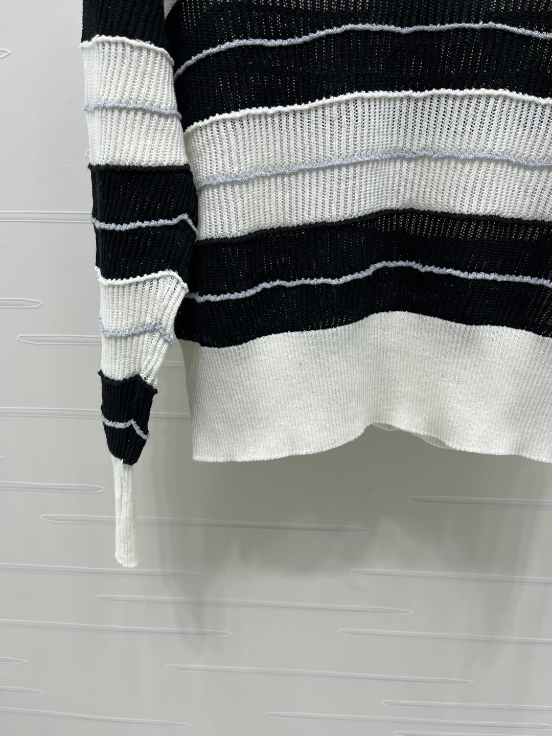 chanel double c striped knit sweater