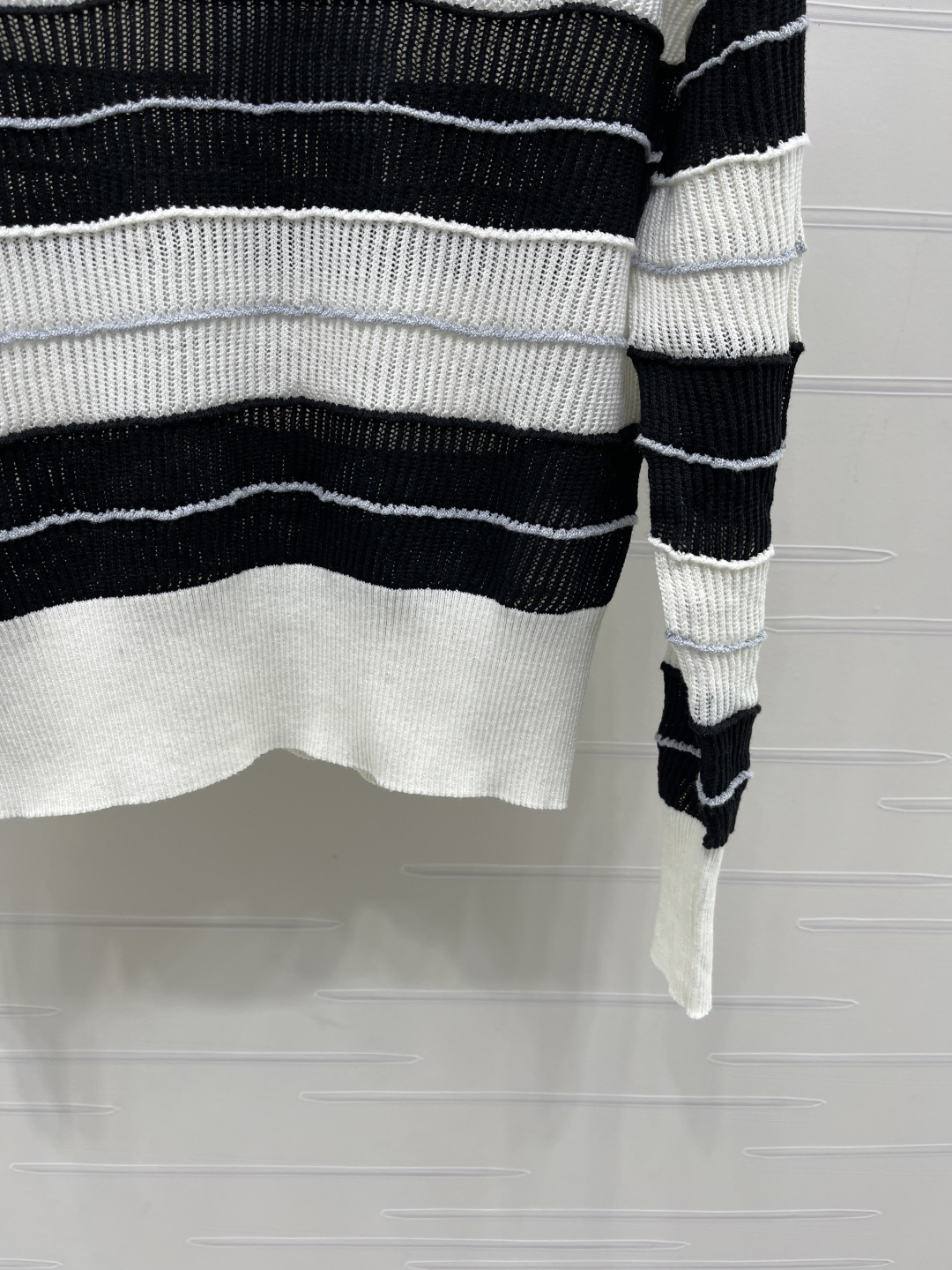 chanel double c striped knit sweater