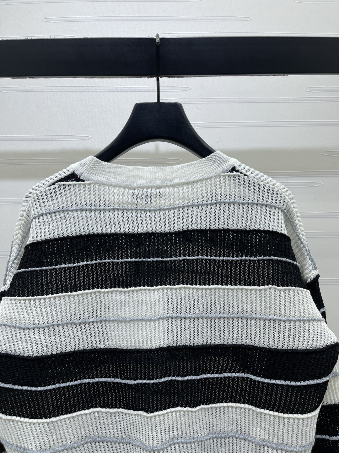 chanel double c striped knit sweater