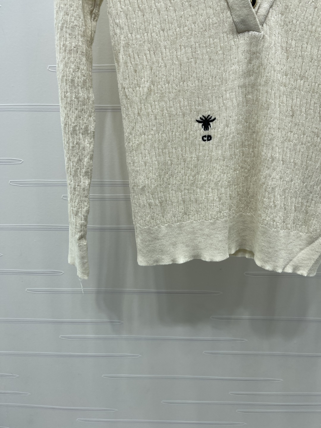 V-Neck Button Detail Sweater