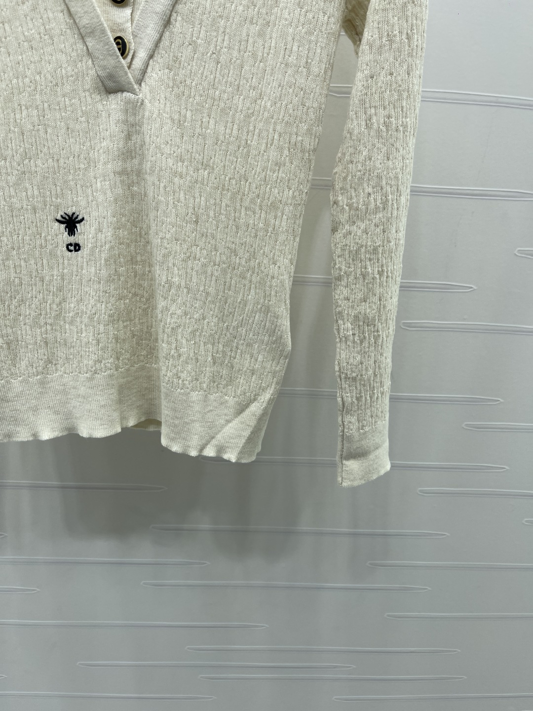 V-Neck Button Detail Sweater