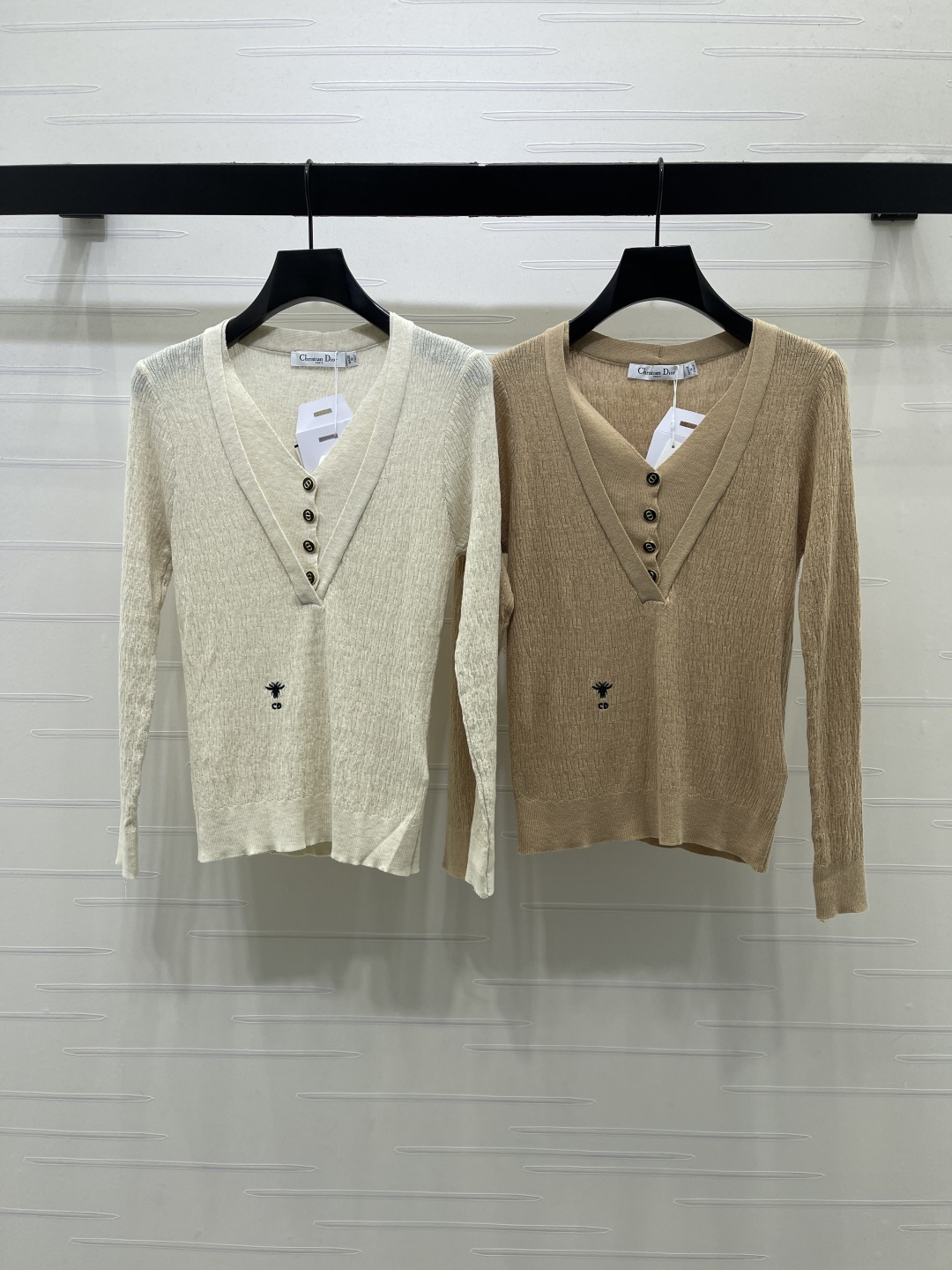 V-Neck Button Detail Sweater