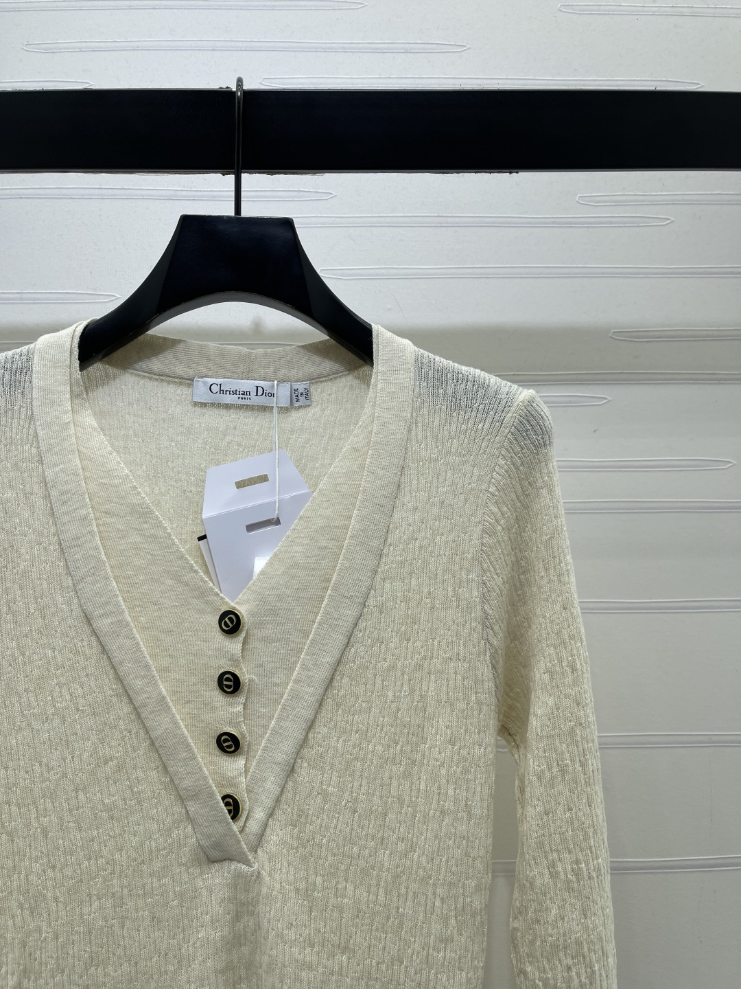 V-Neck Button Detail Sweater