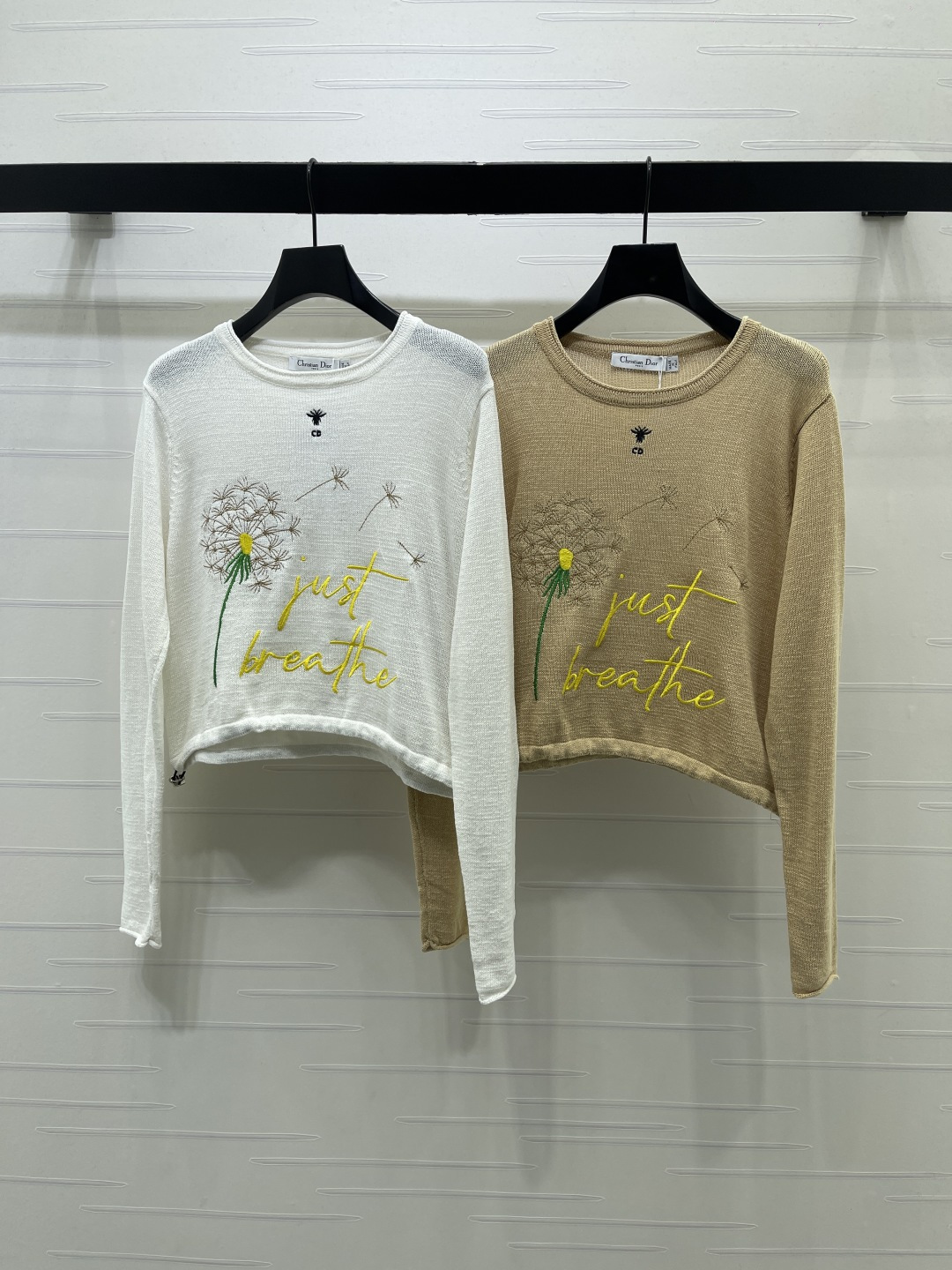 Floral Embroidered Cropped Sweater