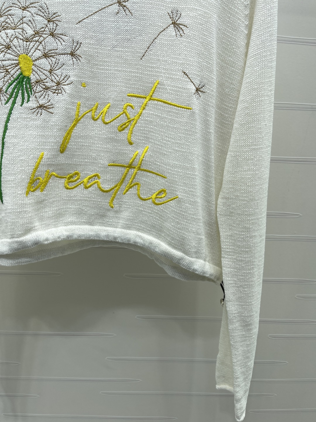 Floral Embroidered Cropped Sweater