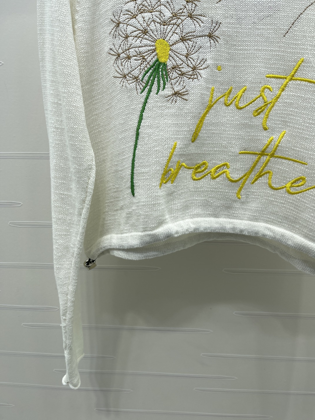 Floral Embroidered Cropped Sweater