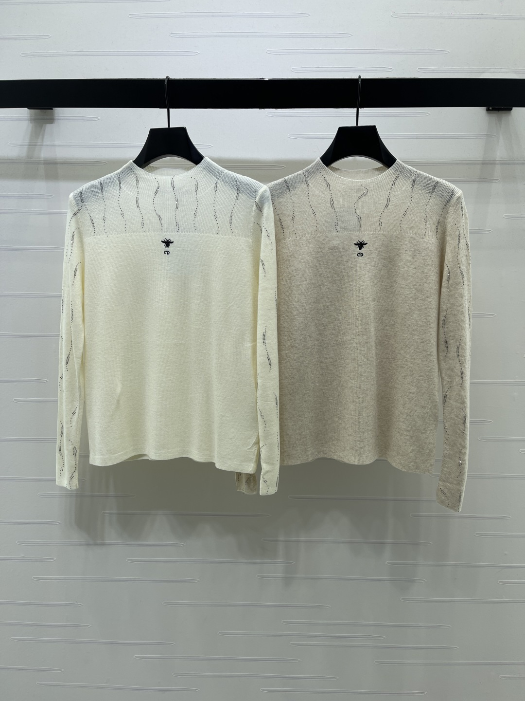 Ivory Openwork Yoke Sweater