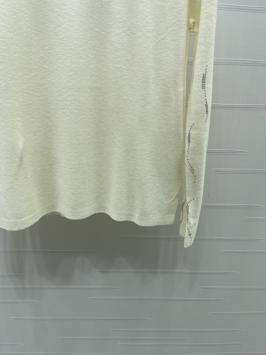 Ivory Openwork Yoke Sweater