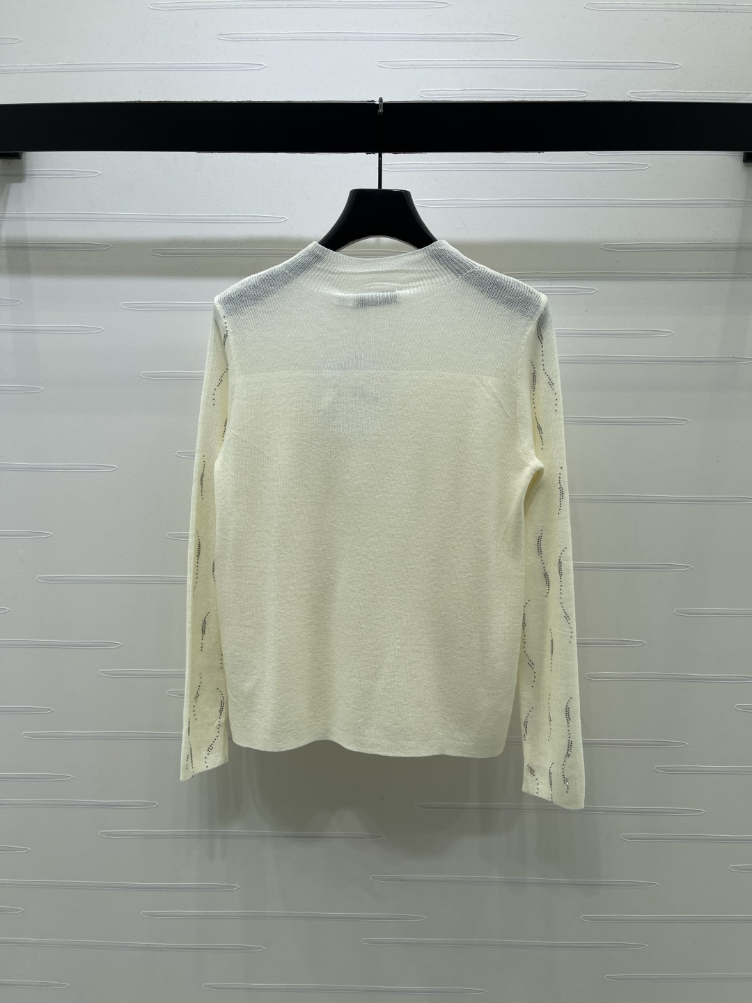 Ivory Openwork Yoke Sweater
