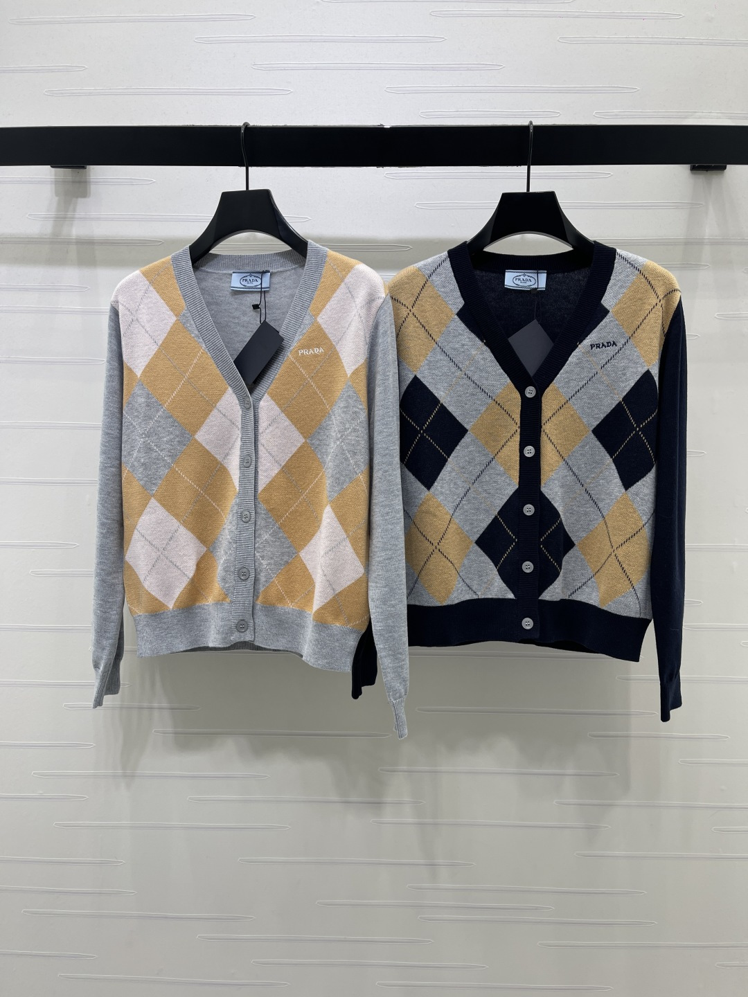 Prada Argyle Button Cardigan