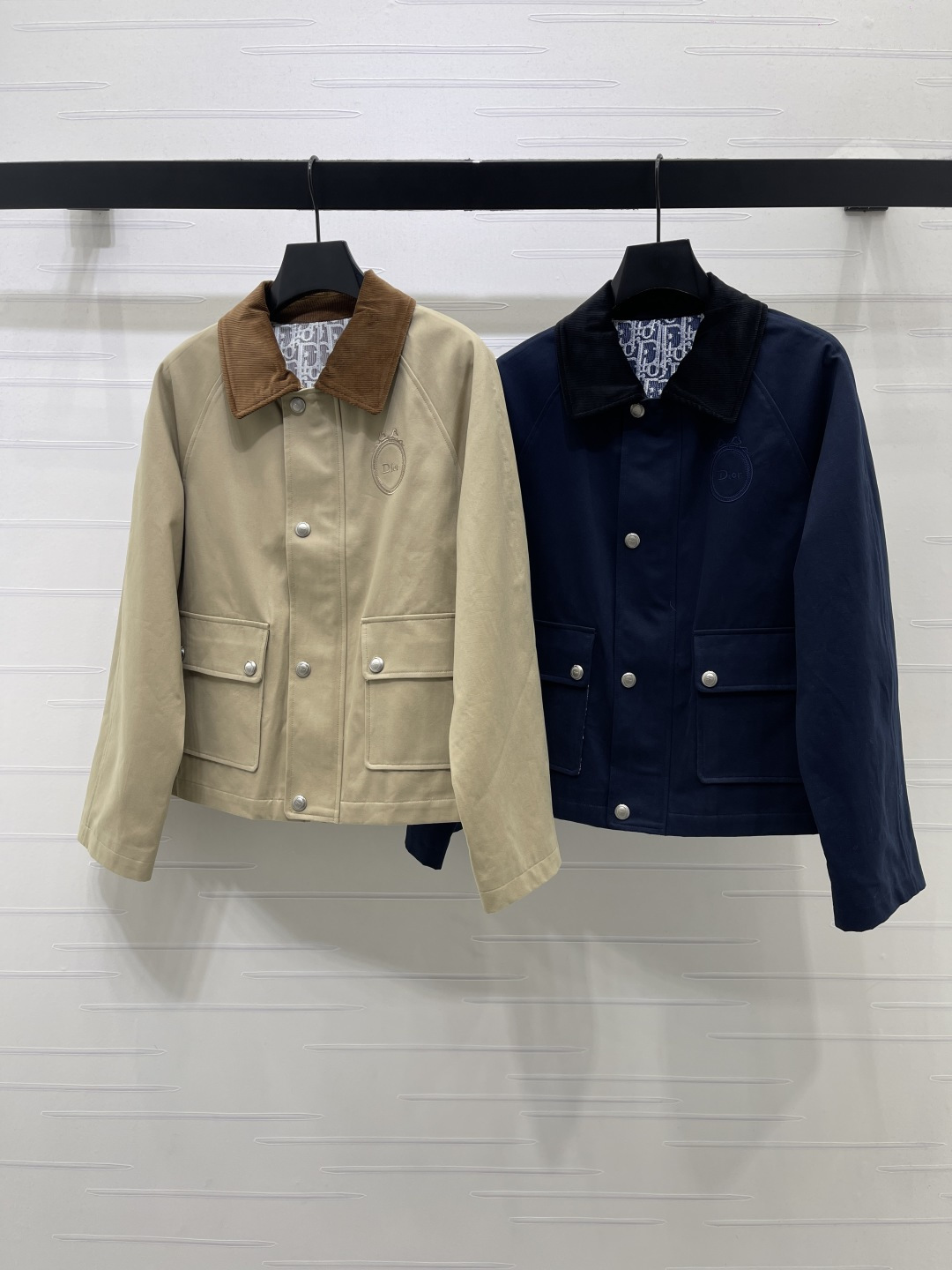 Dior Contrast Collar Patch Pocket Jacket