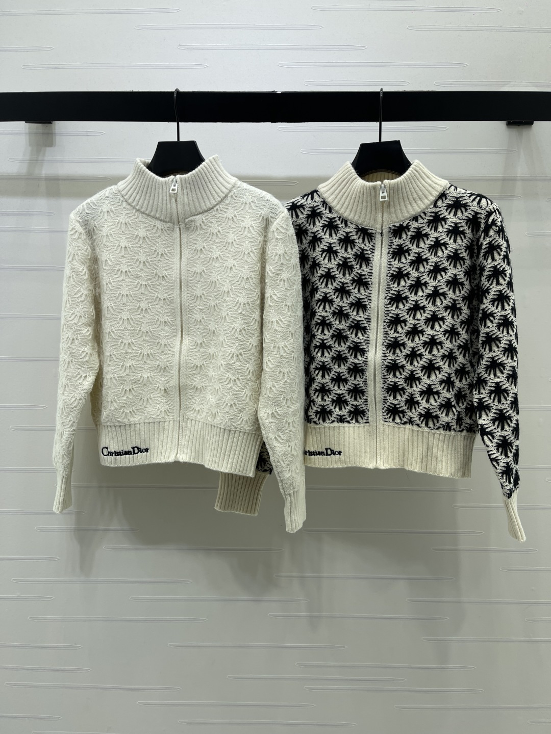 Dior Stand Collar Zip Cardigan