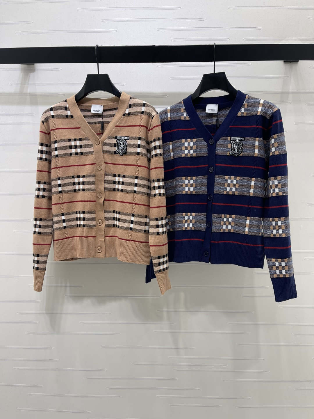 Burberry Check Zip Cardigan